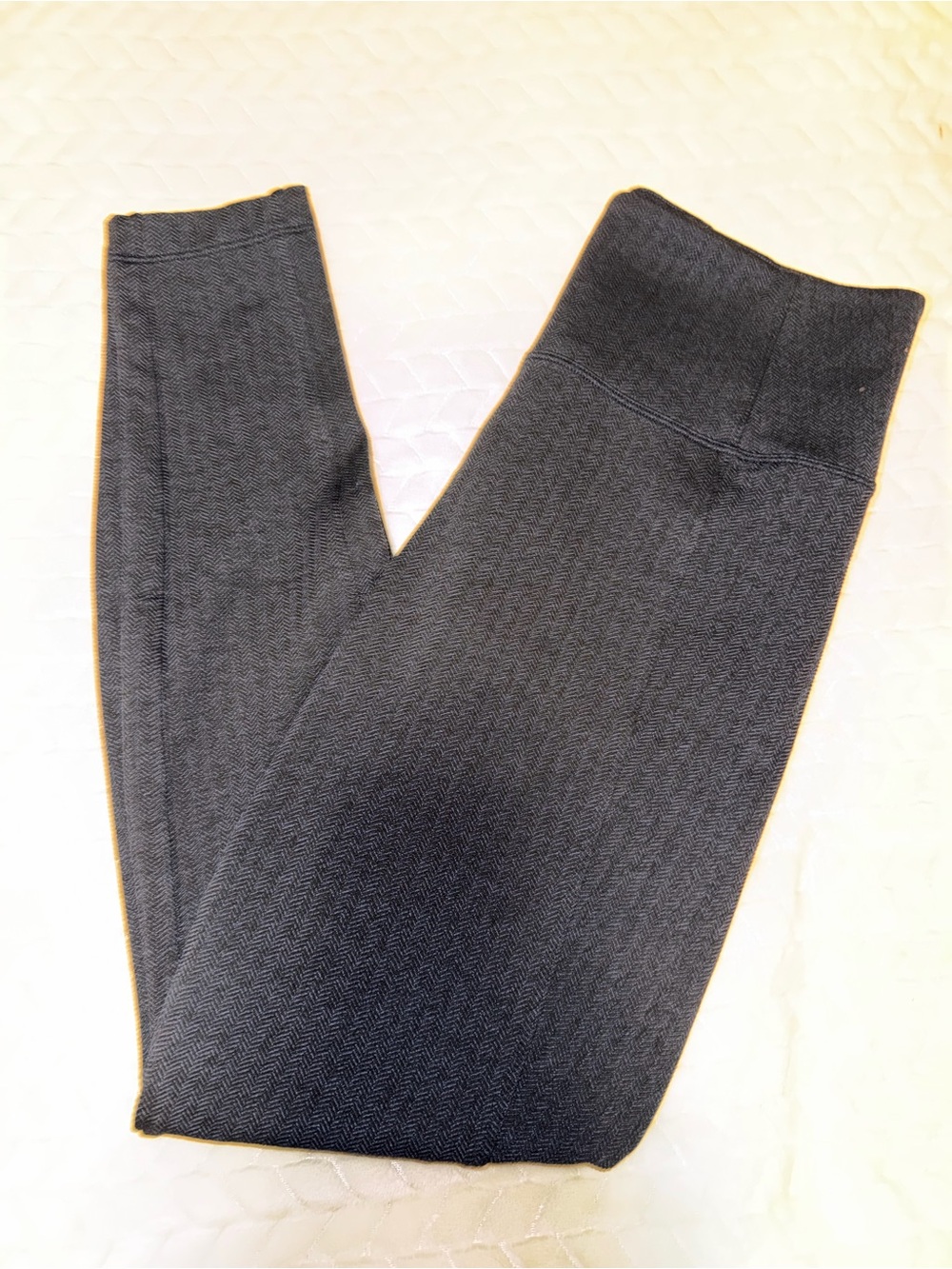 Athleta Delancey Herringbone Tight Navy Blue Size Small